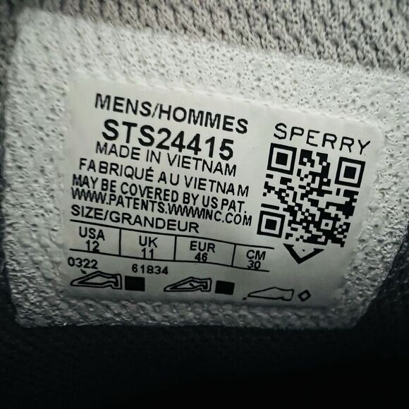 Sperry Halyard CVO Plushstep Gray Canvas Sneakers Preppy Shoes - Mens Size 12 - Picture 8 of 8